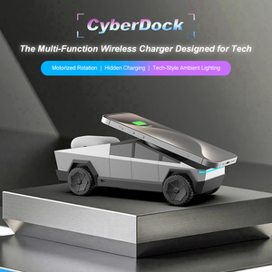 Sạc không dây nhanh 15W tích hợp nam châm, thiết kế xoay kép mô tơ kép, kiểu dáng xe hơi, dành cho điện thoại, đồng hồ thông minh, tai nghe - Mẫu mới - Product Image 2