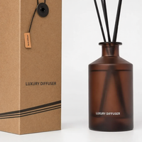 Ensemble d'arômes de haute qualité : Spray d'ambiance, diffuseur et bougie artisanale gravée avec logo, dans un coffret de luxe