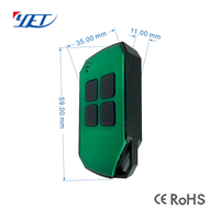 Télécommande universelle sans fil YET2129 433Mhz à 4 boutons avec code d'apprentissage pour portail automatique et contrôle de porte