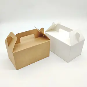 Hot Sale White Cardboard Paper Cake Box Biodegradable Packaging Mini Cake Box