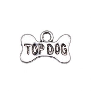 Multicolor Metal TOP DOG Bone Puppy Dog <b>Biscuit</b> Eco-friendly Pendant DIY Keychain Accessory - Product Image 4