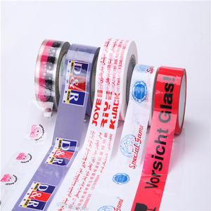 Haute qualité ruban adhésif 45 microns d'épaisseur <span class=keywords><strong>logo</strong></span> imprimé bopp auto-adhésif bande offrent personnalisé marque OEM sur ruban Moins QUANTITÉ MINIMALE DE COMMANDE - Product Image 1