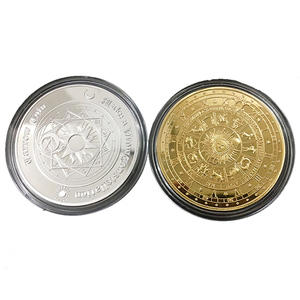 Arte de la artesanía de metal de la adivinación sol Luna constelación desafío moneda - Product Image 1