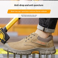 Chaussures de sécurité pour hommes, résistantes aux chocs, anti-perforation, avec embout en acier, légères, sûres, résistantes à la chaleur, bottes de soudage en daim, cuir de vache, PU