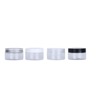 Transparent Wide Mouth Pet <b>Plastic</b> Bottles 68mm Screw Cap Cosmetic Cream <b>Jars</b> For Packaging - Product Image 1