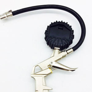 エアポンプコンプレッサーと互換性のあるゴムホース付きタイヤインフレーター空気圧計 - Product Image 3