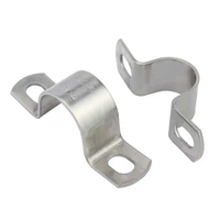 Pince en acier galvanisé à double trou en forme de U pour conduit électrique carte d'équitation fer pince de tuyau hydraulique fixe pouce