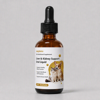 Waylemo Soutien Hépatique et Rénal Liquide pour Chiens et Chats Seniors Santé Hépatique et Rénale Fonction Sanguine Flacon Compte-gouttes 60ml