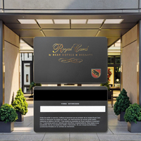 Carte de membre VIP en PVC avec impression numérique dorée, pelliculage brillant, carte de fidélité en plastique pour les hôtels et les paiements