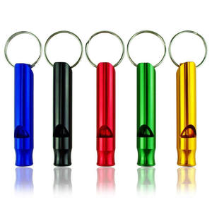 Porte-clés sifflet en alliage d'aluminium, multicolore, durable, équipement de survie et de sécurité en plein air - Product Image 1