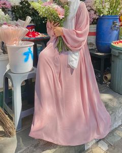 Ашулман, мусульманское длинное платье на заказ, женское платье, мусульманское 2023, розовое атласное абайя от Jeddah - Product Image 3