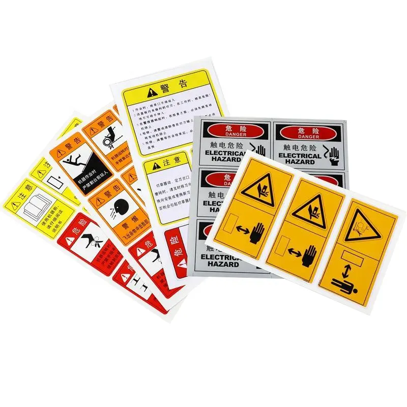 Custom Factory Printing Self Adhesive Label Stickers Paper Warning Private Label Sticker Sheet Waterproof Safety Label