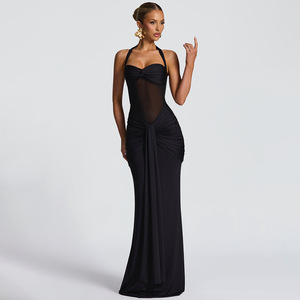 Nuevo Vestido Elegante Plisado <span class=keywords><strong>para</strong></span> Mujer, Moderno, Sexy, con Espalda Descubierta - Product Image 3