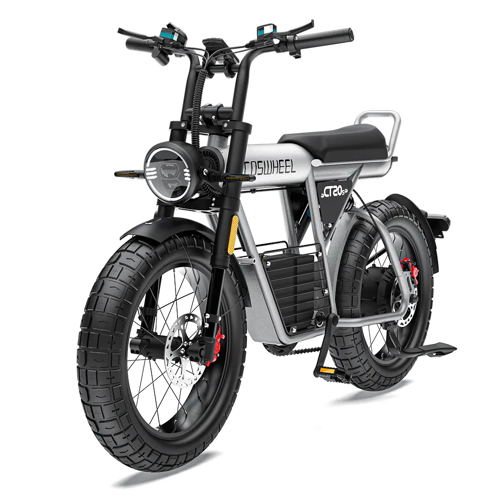 48v1500w Retro xe máy Ebike 25Ah Coswheel ct20s 100km dài phạm vi đầy đủ hệ thống treo chất béo lốp núi e-xe đạp điện xe đạp bụi bẩn