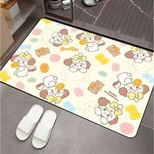 Alfombra de Baño Rectangular con Ilustraciones de Mikko, de Tierra de Diatomeas, Antideslizante, Absorbente y de Secado Rápido, para la Entrada del Baño - Product Image 3
