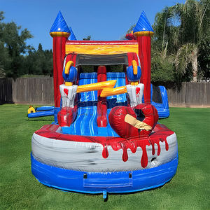 Queen Theme Kids <b>Playhouse</b> Bouncy Castle Water Slide Pool Inflatable Bouncer Eco-friendly Waterproof 1000kg Capacity for Parties - Product Image 3