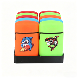 Briquet à gaz personnalisé avec logo, briquet coupe-vent pour fumer, briquet électronique, vente en gros, boîte de présentation en plastique moderne - Product Image 4