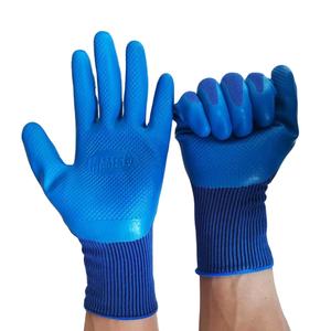 Guantes de trabajo recubiertos de látex, protección de trabajo de alta calidad, color rojo/gris, a la venta - Product Image 1