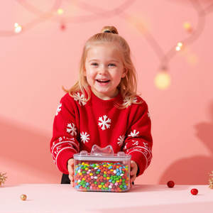 Прозрачный прямоугольный пластиковый питомец + силиконовый материал Милая кошачья голова для хранения может сочетаться - Product Image 4