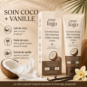 Loción Bronceadora Corporal de Venta Caliente, Brillo Natural, Cuidado Hidratante, Bronceado Graduable, Sensación Suave en la Piel, Loción Bronceadora Tropical con Coco - Product Image 5