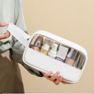 Wholesale PU Leather PVC Cosmetic Bag Large Capacity Zipper Wash Bag Waterproof Bath Bag <strong>Set</strong> - Product Image 6