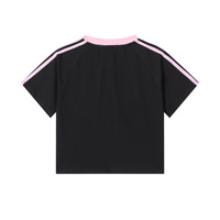 Prix d'usine – Nouveau crop top sportif sexy pour femme, maillot de football à col en V, t-shirt à manches raglan avec numéro imprimé effet vieilli, personnalisable