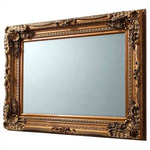 Miroir mural de décoration d'intérieur <span class=keywords><strong>baroque</strong></span> personnalisé Cadre en bois français de luxe Décoration artisanale Cadre de miroir vintage Espejo - Product Image 2