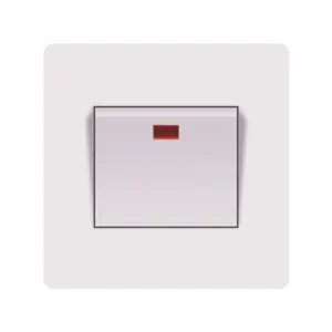 High quality White 250V 45A wall power switch socket and household neon light switch JK