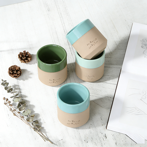 Ensemble <span class=keywords><strong>de</strong></span> tasses à thé en céramique turque vintage, faites à la main, <span class=keywords><strong>de</strong></span> luxe, avec logo personnalisé, vert et bleu glacé, pour le Moyen-Orient, tasse à café arabe - Product Image 1