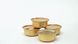 732 # Bol de nourriture pour animaux de compagnie en fer blanc jetable en deux pièces - Product Image 2