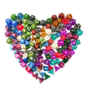 مجموعة نرد لعبة متعددة السطوح بلاستيكية ملونة مخصصة لـ DND أو RPG - Product Image 4