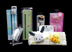 Impression personnalisée Houppette Dentifrice Rouge à Lèvres Fond de Teint Pinceau Maquillage Cosmétique Transparent Pliant Acétate PET Boîte - Product Image 2