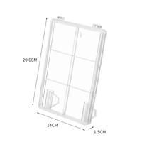 Boîte de rangement transparente de haute qualité 219g 56MM 58MM pour badges et épingles, à neuf compartiments, pour collection, direct usine