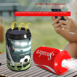 Energía Solar Linterna Botella Altavoz <span class=keywords><strong>Soda</strong></span> Lata Caja de sonido Cerveza Lata Mini Altavoces Regalo promocional - Product Image 2