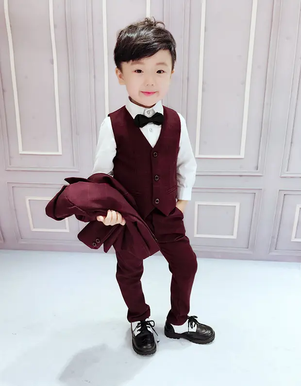 Ropa para niños, modelos de otoño 2018, vestido grande para niños pequeños, conjunto de ropa coreana, chaleco, traje de tres piezas