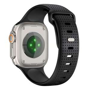 Bracelets de montre en caoutchouc FKM respirants, lumineux et luxueux Win-Win compatibles avec <span class=keywords><strong>Apple</strong></span> <span class=keywords><strong>Watch</strong></span> Series <span class=keywords><strong>7</strong></span> 41 mm - Product Image 4