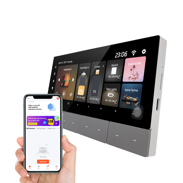 New Central Controller Tuya 6.2 Inch Screen Scene Control Multi-functional Screen Music Amplifier Smart Home Products & Devices