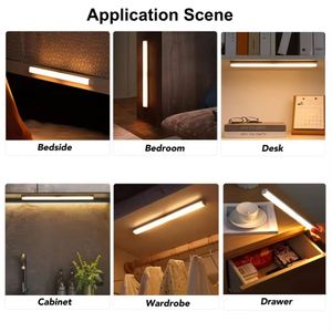 Wholesale Wireless Rechargeable LED Motion Sensor Night Light Touch Control Portable <b>Battery</b> <b>Operated</b> USB Charging Plastic Smart - Product Image 2
