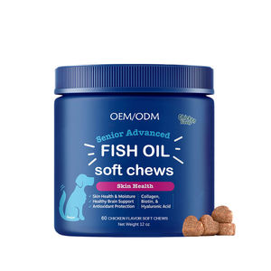 Vendita calda Omega 3 olio di pesce mastica morbida per cani e gatti cura della salute degli animali domestici e integratore nutrizionale per la salute del mantello della pelle - Product Image 1
