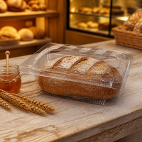 Boîtes en plastique PET transparentes de qualité alimentaire, écologiques, jetables, pour l'emballage de pain et de sandwichs de boulangerie, procédé blister, vente en gros usine