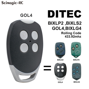 Télécommande de porte de garage DITEC GOL4 BIXLS2 BIXLP2 BIXLG4 <span class=keywords><strong>Entrematic</strong></span> ZEN2 ZEN4 ZEN2W ZEN4W 433,92 MHz Code roulant Émetteur - Product Image 2