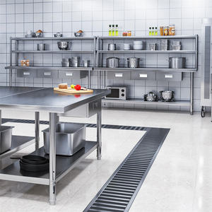 Neuer Edelstahl-Arbeitstisch für die Küche, Restaurant-Arbeitstisch mit Schubladen - Product Image 3