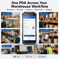 Terminal portable Android 13 pour l'inventaire d'entrepôt, scanner de codes-barres 4G WiFi NFC, ordinateur mobile pour la picking, le comptage de stocks, WMS et ERP