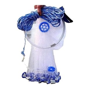 Red de Pesca con Anillo de Aluminio de 12 Pulgadas, Fácil de Lanzar, Radio de 4-12 Pies, Malla de 3/8, para Agua Salada y Dulce, para Cebo Vivo - Product Image 6