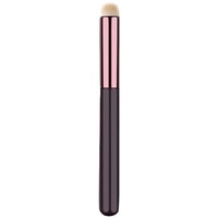 Pinceau correcteur multifonctionnel OEM personnalisé en gros, tête ronde, pour rouge à lèvres, en poils synthétiques végétaliens, outils de beauté, directement de l'usine
