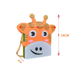 新款Girraf感觉教育忙碌板玩具软活动烦躁安静书2-6岁男孩女孩工厂 - Product Image 2