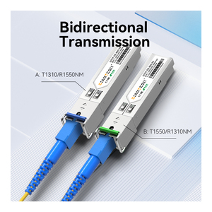Module émetteur-récepteur fibre optique GIANTECH 1.25G 1310/1550nm SC BIDI Monomode Monofibre POE 20km - Product Image 1