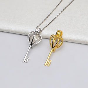 Colgante de Plata S925 Versión Coreana, Jaula de Pájaro Moderna, Accesorio DIY Personalizado, Producto Semiterminado de 7-8 Pulgadas - Product Image 1