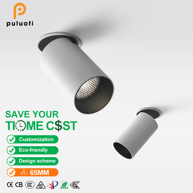 PULUOTI Custom Made DALI TRIAC Dimmable Smart Control CCT LED Ceiling Light Spot Light Recessed 12W Spotlights Downlight White