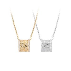 Collar de Plata de Ley S925 Chapado en Rodio con Doble Hilera de Circonitas Cúbicas 5A, Joyería Elegante para Fiestas, SPJ, Superventas - Product Image 1